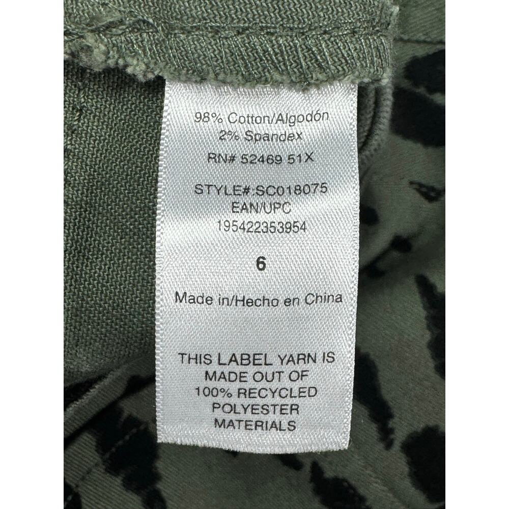NWT Scoop Women's Leopard Print Green Black Barrel Jeans - Size 6/32" (30x31)* - Picture 5 of 5